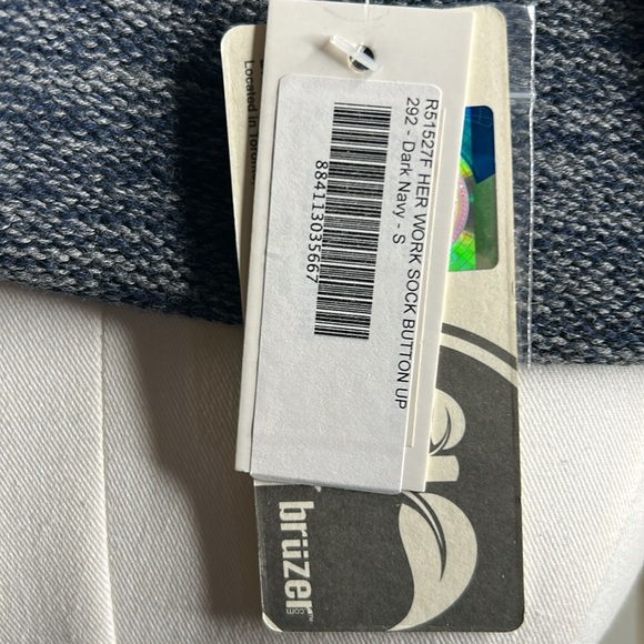 Renu Heathered Navy West Virginia Her Button-Up Work Sock Cardigan Sweater NWT S - Picture 13 of 16